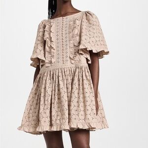 Joslin Gracie Cotton Broderie Smock Mini Dress NWT Size 6